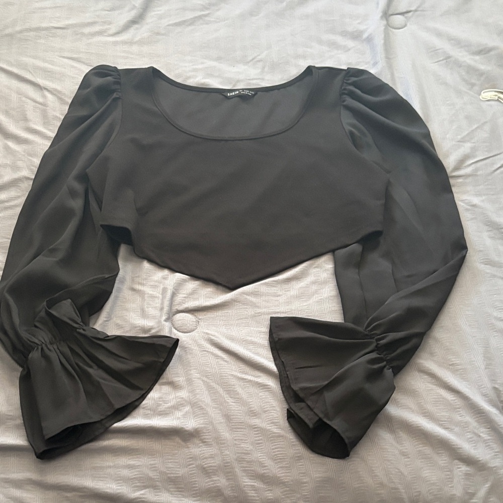 Elegant Black Women's Crop Top